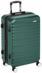 AmazonBasics Premium Hardside Spinner Luggage with Built-In TSA Lock - 26-Inch, Green