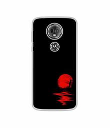 Amazon Brand - Solimo Designer Red Moon UV Printed Soft Back Case Mobile Cover for Motorola Moto E5 Plus