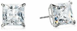 14K Gold 2cttw Swarovski Zirconia Square Stud Earrings