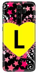 Amazon Brand - Solimo Designer Heart Pattern Alphabet-L 3D Printed Hard Back Case Mobile Cover for Xiaomi Redmi Note 8 Pro