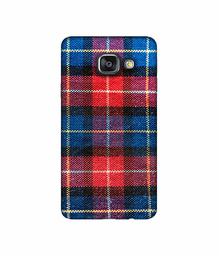 Amazon Brand - Solimo Designer Check Cloth 3D Printed Hard Back Case Mobile Cover for Samsung Galaxy A3 (2016)