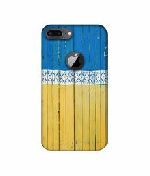 Amazon Brand - Solimo Designer Wooden Pattern 3D Printed Hard Back Case Mobile Cover for Apple iPhone 8 Plus (with Logo Cut)