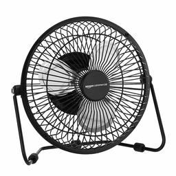 AmazonCommercial 6-Inch Table Fan with Power Adapter and USB Cable