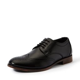 Amazon Brand - Symbol Men's Black Formal Derby Shoes