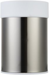 AmazonBasics Stainless Steel Trash Waste Can with Lid, White