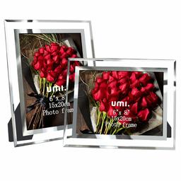 UMI. Essentials 6x8 Glass Photo Frames for Tablerop, 2 Pack