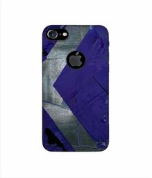 Amazon Brand - Solimo Designer Purple and Gray Texture 3D Printed Hard Back Case Mobile Cover for Apple iPhone 7 (with Logo Cut)