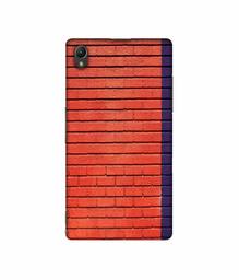 Amazon Brand - Solimo Designer Red and Purple Brick 3D Printed Hard Back Case Mobile Cover for Sony Xperia Z1 L39H