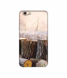 Amazon Brand - Solimo Designer Wood logs 3D Printed Hard Back Case Mobile Cover for Oppo F1s