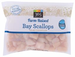 365 Everyday Value, Wild-Caught Seafood Value Pack, Bay Scallops (40-60 Count/Pound), 24 Ounce (Frozen)