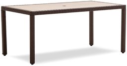 Strathwood Griffen All-Weather Wicker and Resin Dining Table, Dark Brown