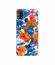 Amazon Brand - Solimo Designer Wax Color Mash On Canvas 3D Printed Hard Back Case Mobile Cover for Samsung Galaxy M31