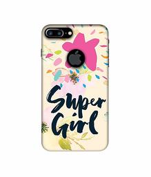 Amazon Brand - Solimo Designer Super Girl 3D Printed Hard Back Case Mobile Cover for Apple iPhone 7 Plus (Logo Cut)