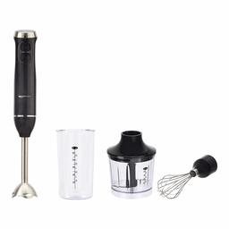 AmazonBasics Multi-Speed Immersion Hand Blender with Attachments, Black