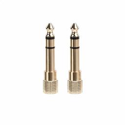 Amazonbasics Gold Plated 6.35mm 1/4 Male to 3.5mm 1/8 Female Stereo Headphone Adapter - 2-Pack