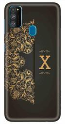 Amazon Brand - Solimo Designer Black Pattern Alphabet-X 3D Printed Hard Back Case Mobile Cover for Samsung Galaxy M21 / M30s