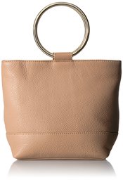 Amazon Brand - The Fix Sienna Mini Lthr Bucket Bag ORing Handle, dove