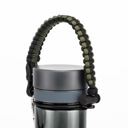 Poecent Mango para hidrofrasco, correa de supervivencia de paracord con anillo de seguridad para botellas de agua simples modernas y otras botellas de agua de boca ancha, 1 paquete