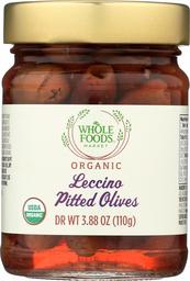 Whole Foods Market, Organic Leccino Pitted Olives, 3.88 oz