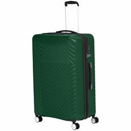 AmazonBasics Geometric Luggage Expandable Suitcase Spinner 28-Inch, Green