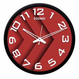 Amazon Brand - Solimo 12-inch Wall Clock - Desginer (Silent Movement, Black Frame), SC-1076