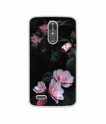 Amazon Brand - Solimo Designer Dark Flowers Photography UV Printed Soft Back Case Mobile Cover for LG Stylus 3