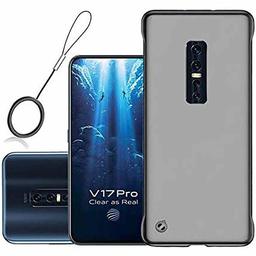 Amazon Brand - Solimo Mobile Cover (Transparent Hard Back & Slim) for Vivo V17 Pro (Black)