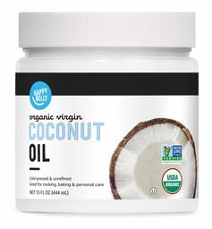 Amazon Brand - Happy Belly Organic Virgin Coconut Oil, 15 ounce