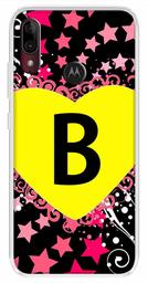 Amazon Brand - Solimo Designer Multicolor Heart Pattern Alphabet-B Printed Soft Back Case Mobile Cover for Motorola Moto E6s / Motorola Moto E6 Plus