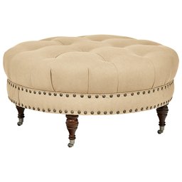 Amazon Brand – Stone & Beam Janelle Button Tufted Ottoman, 37