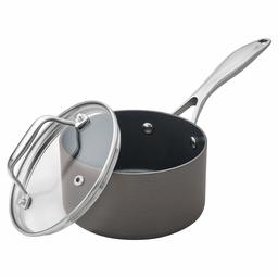 Stone & Beam - Casseruola tradizionale (increspata) 1-Quart Hard-Anodized Non-Stick Aluminimum