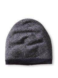 Thirty Five Kent Men's Cashmere Diamond Pattern Hat, Navy