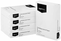 AmazonBasics 75 GSM A4 Multi-purpose Copier Paper Box (5 Reams, 2500 sheets)