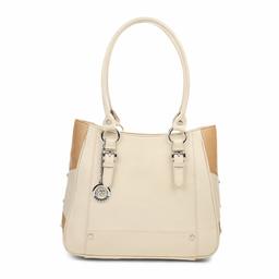 Nia & Nicole Women's Handbag (Cream, Beige)