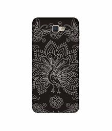 Amazon Brand - Solimo Designer White Peacock Rangoli 3D Printed Hard Back Case Mobile Cover for Samsung Galaxy J5 Prime