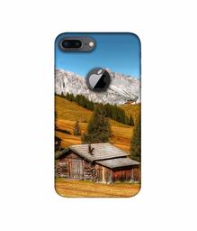 Amazon Brand - Solimo Designer Hut 3D Printed Hard Back Case Mobile Cover for Apple iPhone 8 Plus (with Logo Cut)