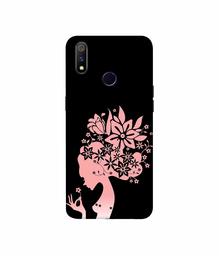 Amazon Brand - Solimo Designer Pink Color Lady Vector 3D Printed Hard Back Case Mobile Cover for Realme 3 Pro