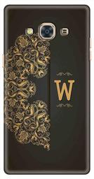 Amazon Brand - Solimo Designer Black Pattern Alphabet-W 3D Printed Hard Back Case Mobile Cover for Samsung Galaxy J3 Pro