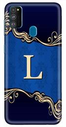 Amazon Brand - Solimo Designer Blue Pattern Alphabet-L 3D Printed Hard Back Case Mobile Cover for Samsung Galaxy M21 / M30s