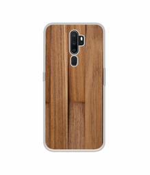 Amazon Brand - Solimo Designer Wooden Art UV Printed Soft Back Case Mobile Cover for Oppo A5 (2020)