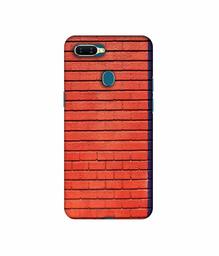 Amazon Brand - Solimo Designer Red and Purple Brick 3D Printed Hard Back Case Mobile Cover for Oppo A7