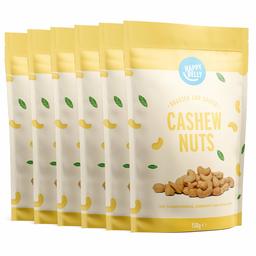 Amazon-Marke: Happy Belly Cashewkerne, geröstet und gesalzen, 6 x 150g