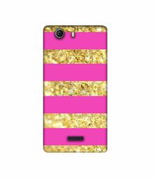 Amazon Brand - Solimo Designer Golden Stripes 3D Printed Hard Back Case Mobile Cover for Micromax Canvas Nitro 2 E311