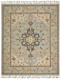 Amazon Brand – Stone & Beam Garrison Vintage Pattern Wool Area Rug, 5 x 8 Foot, Grey Multi