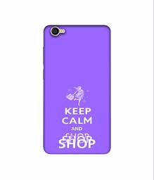 Amazon Brand - Solimo Designer Keep Calm and Shop 3D Printed Hard Back Case Mobile Cover for Vivo Y55L