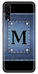 Amazon Brand - Solimo Designer Button Jeans Alphabet-M 3D Printed Hard Back Case Mobile Cover for Samsung Galaxy A50s