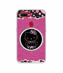 Amazon Brand - Solimo Designer Kitty with Glitter UV Printed Soft Back Case Mobile Cover for Oppo F9 Pro