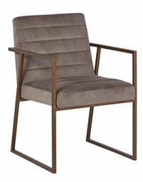 Amazon Brand – Rivet Allie Velvet Industrial Mid-Century Dining Kitchen Chair, 33