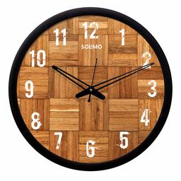 Amazon Brand - Solimo 12-inch Wall Clock - Desginer (Silent Movement, Black Frame)