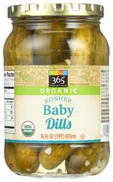 365 Everyday Value, Organic Baby Kosher Dills, 16 fl oz